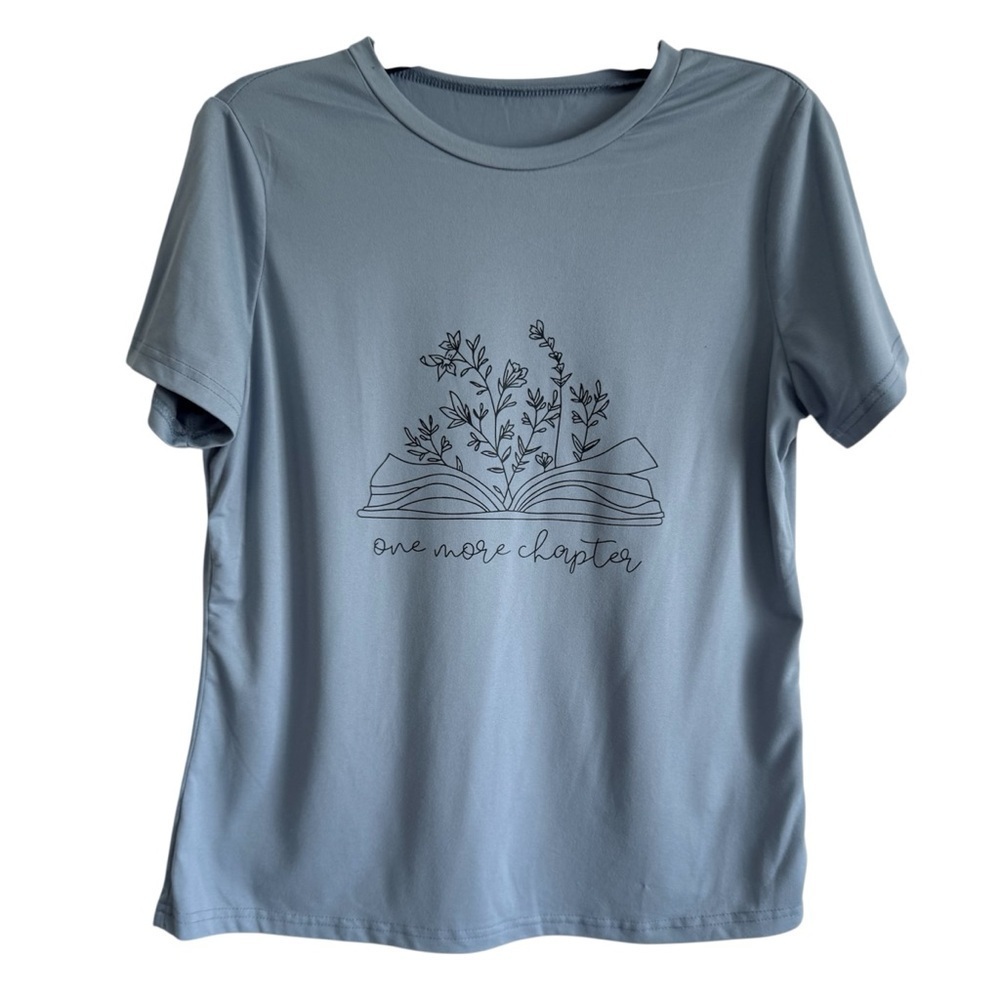 𧨠5/$25 One More Chapter Shirt Floral Bookish T-Shirt Minimalist Reader Gift